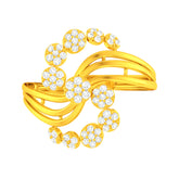 22k Yellow Cubic Zirconia Cocktail Rings in size 7 and total gold weight of 4.44g